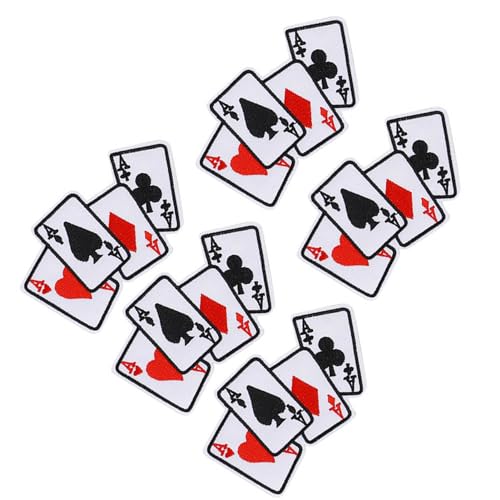 5 Stück Poker Ace Kleidung Patch zum Aufbügeln auf Spielkarten Applikation DIY T-Shirt Stoff Aufkleber 5 Stück Poker Ace Kleidung Patch zum Aufbügeln auf Spielkarten Applikation DIY T-Shirt Stoff Aufkleber von Zisemeil
