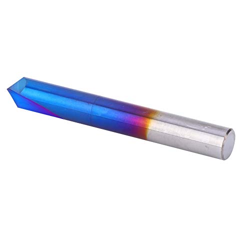 90 Grad Fase Fräser 2 Flöte Blau Beschichtung Wolfram Stahl Hartmetall Fräser (8 * 60L) von Zisemeil