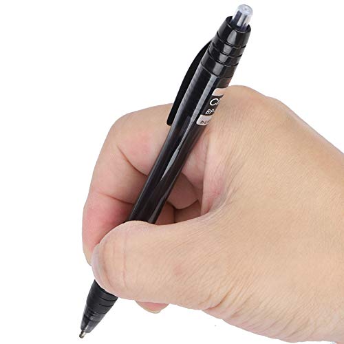 Zisemeil Kugelschreiber, gepresster Typ, flexibler öliger Kugelschreiber mit Stiftclip, Gelschreiber, Bürobedarf, 1,0 mm (schwarz) von Zisemeil