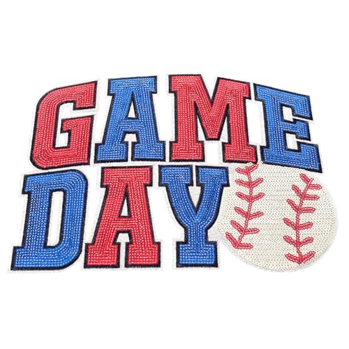 Baseball-Aufnäher zum Aufbügeln, Sport-Pailletten, bestickte Applikation, zum Aufbügeln oder Aufnähen, für Kleidung, Taschen, DIY-Zubehör von Ziseyoru