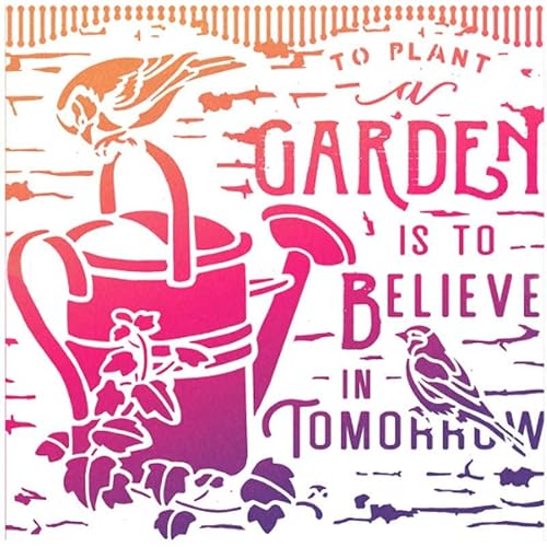 Schablone 20x20cm - Believe in tomorrow. Schablone, Stencil Schablone 20x20cm - Believe in tomorrow. Schablone, Stencil von Zita´s Creative