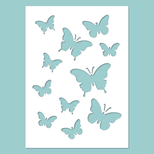 Schablone - Butterflies. Schablone, Stencil von Zita's Creative