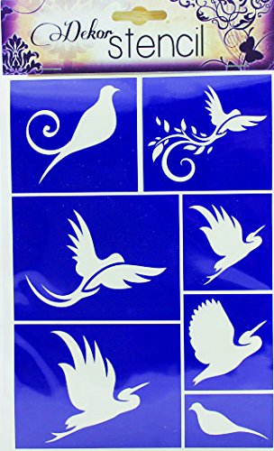 Schablone selbstklebend 14,8x21cm - Vögel. Schablone, Stencil von Zita's Creative
