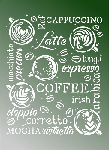 Zita`s Creative Schablone 14,5x20cm - Coffee. Schablone, Stencil Zita`s Creative Schablone 14,5x20cm - Coffee. Schablone, Stencil von Zita`s Creative