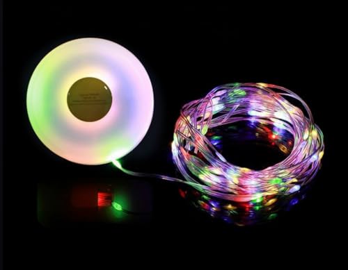 Ziyan 8m Camping Lichterkette, Aufrollbar und Wasserdicht, USB Aufladung, Langlebige LED für Camping, Wandern und Hofdeko von Ziyan