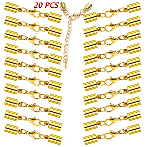 20 Stk Stainless Steel Jewellery Clasps Chain Clasps Jewellery Clasp Crimping Ends Verschleißfest Langlebig Für Ohrringe, Halsketten, Armbänder, Amulette, Anhänger, Schmuckherstellung Usw—4MM, Golden 20 Stk Stainless Steel Jewellery Clasps Chain Clasps Jewellery Clasp Crimping Ends Verschleißfest Langlebig Für Ohrringe, Halsketten, Armbänder, Amulette, Anhänger, Schmuckherstellung Usw—4MM, Golden von Ziyero