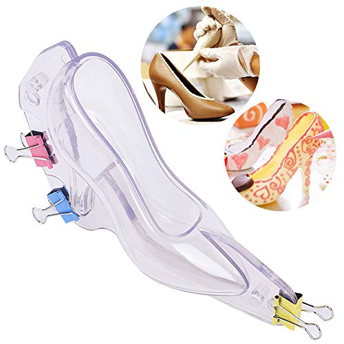 Ziyero 3D Kunststoff Schokoladenform Mini Form für DIY Kuchen Machen High Heel Schuh Schimmel, Kunststoff in Lebensmittelqualität, Wiederverwendbar, für Kuchen, Schokolade, Dessert Usw (Transparent) von Ziyero