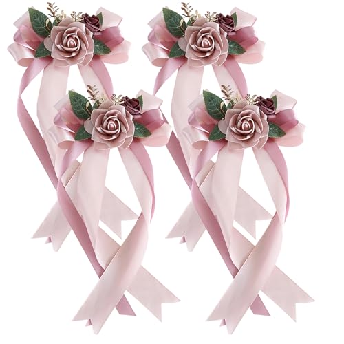 Ziyero 4 Stück Autoschmuck Hochzeit Autoschleifen Hochzeit Hochzeitsdeko Autoschmuck Hochzeitsschleifen fürs Auto, Auto Schleifen Hochzeitsdeko Auto für Party Rosa Ziyero 4 Stück Autoschmuck Hochzeit Autoschleifen Hochzeit Hochzeitsdeko Autoschmuck Hochzeitsschleifen fürs Auto, Auto Schleifen Hochzeitsdeko Auto für Party Rosa von Ziyero