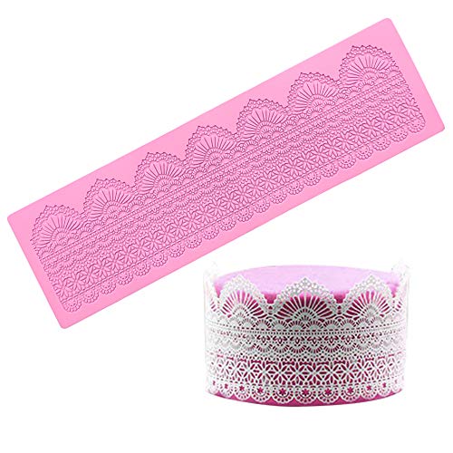 Ziyero Präge Strukturmatte Prägematte Blumen Flexiblen Fondantmatten 3D Spitzemuster Tortendeko Ungiftig Langlebig für Tortendeko Border, 3D Spitzemuster, Schokolade, Süßigkeiten, Fondant usw—Pink Ziyero Präge Strukturmatte Prägematte Blumen Flexiblen Fondantmatten 3D Spitzemuster Tortendeko Ungiftig Langlebig für Tortendeko Border, 3D Spitzemuster, Schokolade, Süßigkeiten, Fondant usw—Pink von Ziyero
