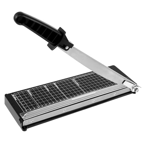 Ziyero papierschneider A4/B5/A5/B6/B7 Hebelschneider Manuell schneidemaschine papier paper cutter papierschneidemaschine Mit Metallbasis für Papier und Fotos Höchste Präzision Schere, Schwarze von Ziyero