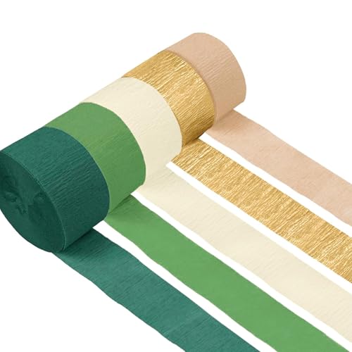 Ziyonix 5 Rollen Krepppapier Party Crepe Streamer, Krepppapier für Geburtstagsdekorationen Krepppapier Bunte Luftschlangen Partydekorationen In Salbeigrün für Hochzeit Jahrestag Verlobung Geburtstag Ziyonix 5 Rollen Krepppapier Party Crepe Streamer, Krepppapier für Geburtstagsdekorationen Krepppapier Bunte Luftschlangen Partydekorationen In Salbeigrün für Hochzeit Jahrestag Verlobung Geburtstag von Ziyonix