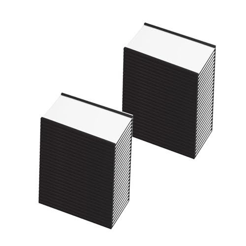 Ziyonix 50 Stück Magnetische Etikettenhalter Beschreibbar Schmutzfrei mit Papiereinlage Schutzfolie C-Kanal Magnetetiketten Magnetschilder zum Beschriften für Schule Büro (25MM x 50MM) von Ziyonix