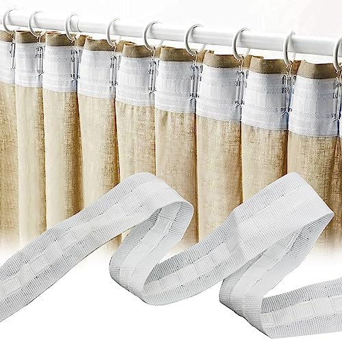 Gardinenband Kräuselband, 30 m x 2,5 cm Polyester Gardinenband, Vorhangband Polyester Reihband Vorhang, Faltenband Falten, Abnehmbarer Vorhang, Gardinenband zum Aufnähen, Polyester Reihband Vorhang Gardinenband Kräuselband, 30 m x 2,5 cm Polyester Gardinenband, Vorhangband Polyester Reihband Vorhang, Faltenband Falten, Abnehmbarer Vorhang, Gardinenband zum Aufnähen, Polyester Reihband Vorhang von Zkaoai