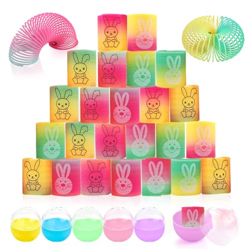 24 Stück Mini Regenbogenspirale Springs, Ostereier zum Befüllen, Ostern Spirale Spielzeug, Spirale Kinderspielzeug, Ostereier Plastik, Treppenhüpfer Spielzeug, Mitgebsel Kindergeburtstag für Kinder 24 Stück Mini Regenbogenspirale Springs, Ostereier zum Befüllen, Ostern Spirale Spielzeug, Spirale Kinderspielzeug, Ostereier Plastik, Treppenhüpfer Spielzeug, Mitgebsel Kindergeburtstag für Kinder von Zkaoai