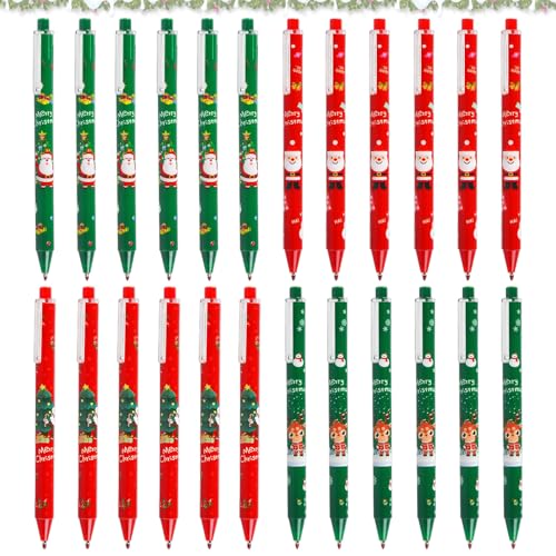 Zkaoai 24 Stück Weihnachts Kugelschreiber, 0.5mm Druckkugelschreiber, Weihnachten Kugelschreiber, Weihnachts Schreibender Kugelschreiber für Studenten Kinder Weihnachten Party Geschenke Bag Fillers Zkaoai 24 Stück Weihnachts Kugelschreiber, 0.5mm Druckkugelschreiber, Weihnachten Kugelschreiber, Weihnachts Schreibender Kugelschreiber für Studenten Kinder Weihnachten Party Geschenke Bag Fillers von Zkaoai