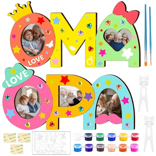 Zkaoai Oma und Opa Holzbuchstaben Bastelset, 2 Stück Opa Oma Geschenk Enkel, Holznamen Bemalen und Fotos Ankleben Geschenke für Oma, Holzbuchstaben Fotogeschenke für Oma und Opa Geschenke Zkaoai Oma und Opa Holzbuchstaben Bastelset, 2 Stück Opa Oma Geschenk Enkel, Holznamen Bemalen und Fotos Ankleben Geschenke für Oma, Holzbuchstaben Fotogeschenke für Oma und Opa Geschenke von Zkaoai
