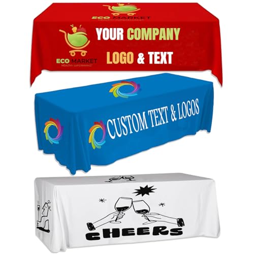 Benutzerdefinierte Tischdecke mit Business-Logo - 4FT 5FT 6FT 8FT Rectangle Table Cover, personalisierte Event-Deko für Messen, Geburtstage, Hochzeiten, Jubiläen, Promotions Benutzerdefinierte Tischdecke mit Business-Logo - 4FT 5FT 6FT 8FT Rectangle Table Cover, personalisierte Event-Deko für Messen, Geburtstage, Hochzeiten, Jubiläen, Promotions von Zkgiftsdz