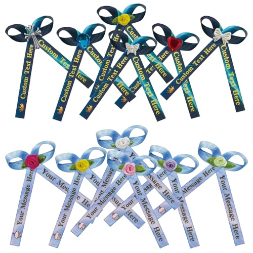 Bulk 20-520 Pcs personalisierte Band Schleifen | Schleifen für Baby-Showers, Hochzeit Dekoration Veranstaltungen & Memorials | Custom Text/Namen mit Kreuz, Flowe Bulk 20-520 Pcs personalisierte Band Schleifen | Schleifen für Baby-Showers, Hochzeit Dekoration Veranstaltungen & Memorials | Custom Text/Namen mit Kreuz, Flowe von Zkgiftsdz