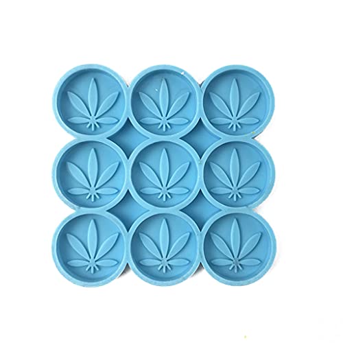 9 Mulden, Blattkaro, Epoxidharz, Anhängerdekoration, Silikon-Schmuckgussform von Zktfyshk