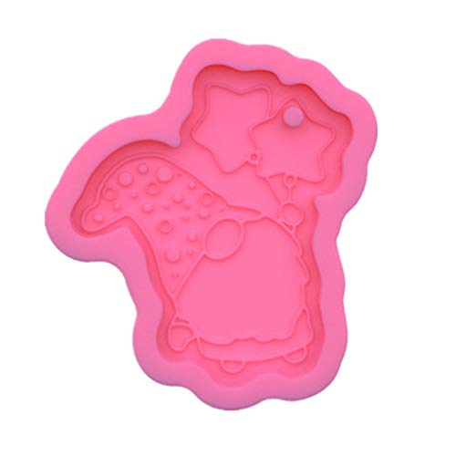 Glänzende Silikonharz-Formen, Weihnachtsmann, Schlüsselanhänger, Anhänger, Schmuck, Epoxidharz, Bastelformen von Zktfyshk