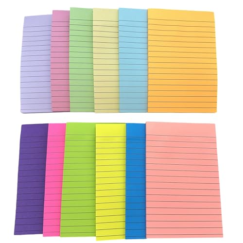 Rechteckiger Notizblock, liniert, multifunktional, Haftnotizen, Schreibblock, Notizblock, Papierblock für die Schule, 12 Stück Rechteckiger Notizblock, liniert, multifunktional, Haftnotizen, Schreibblock, Notizblock, Papierblock für die Schule, 12 Stück von Zktfyshk