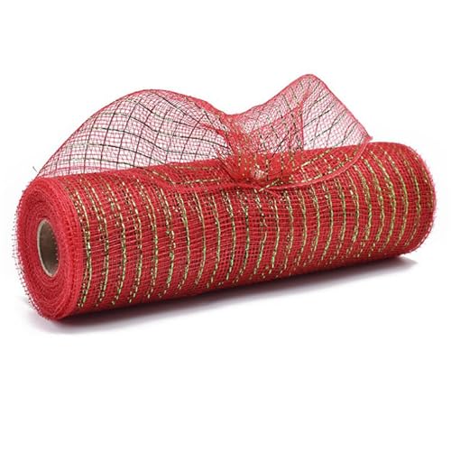 Verpackungsband 10inchx10yard Jede Rolle Metallic Foil Poly Net Ribbon Für Weihnachtkranz Home Dekoration Kunsthandwerk Verpackungsband 10inchx10yard Jede Rolle Metallic Foil Poly Net Ribbon Für Weihnachtkranz Home Dekoration Kunsthandwerk von Zktfyshk