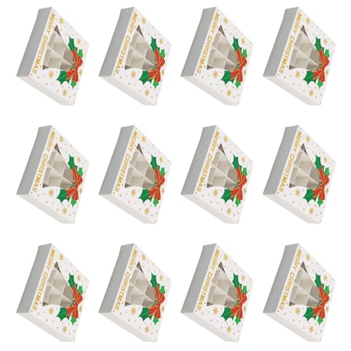 Zktfyshk 12 x Weihnachts-Schokoladenschachteln, 12 Fächer, Leckerli-Boxen, Festival, Kekse, Süßigkeiten, Verpackungen für Partys Zktfyshk 12 x Weihnachts-Schokoladenschachteln, 12 Fächer, Leckerli-Boxen, Festival, Kekse, Süßigkeiten, Verpackungen für Partys von Zktfyshk