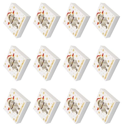 Zktfyshk 12 x Weihnachts-Schokoladenschachteln, 12 Fächer, Leckerli-Boxen, Festival, Kekse, Süßigkeiten, Verpackungen für Partys Zktfyshk 12 x Weihnachts-Schokoladenschachteln, 12 Fächer, Leckerli-Boxen, Festival, Kekse, Süßigkeiten, Verpackungen für Partys von Zktfyshk