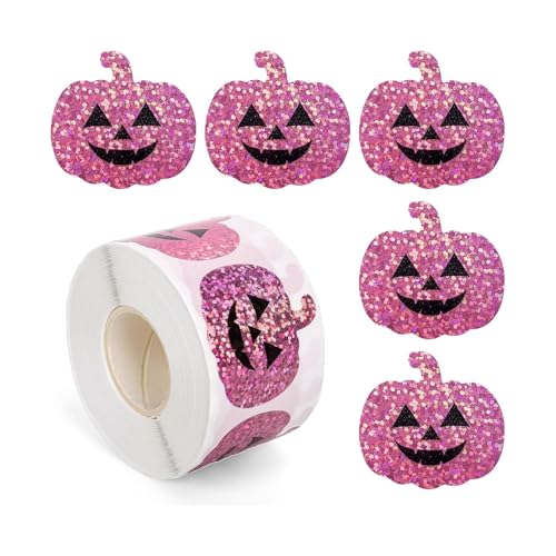 Zktfyshk 500 Stück Halloween-Kürbis-Aufkleber für Party-Dekorationen, holografisch klebend, Festival, handgefertigt Zktfyshk 500 Stück Halloween-Kürbis-Aufkleber für Party-Dekorationen, holografisch klebend, Festival, handgefertigt von Zktfyshk