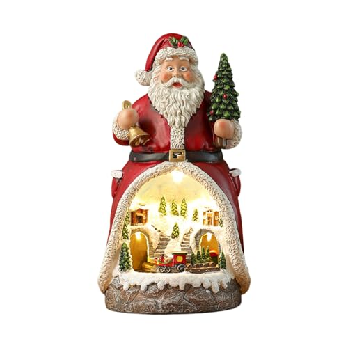 Zktfyshk Beleuchtete LED-Musik-Weihnachtskabine, Weihnachtsspielzeug, Spieluhr mit drehbarem Zug, für Kinder und Erwachsene Zktfyshk Beleuchtete LED-Musik-Weihnachtskabine, Weihnachtsspielzeug, Spieluhr mit drehbarem Zug, für Kinder und Erwachsene von Zktfyshk