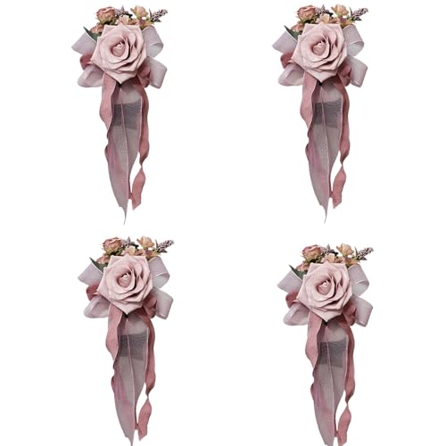 Zktfyshk Elegante künstliche Blumenschleifen, Kunstblumen, Hochzeits-Auto-Dekor-Set für Brille und Tür, elegant Zktfyshk Elegante künstliche Blumenschleifen, Kunstblumen, Hochzeits-Auto-Dekor-Set für Brille und Tür, elegant von Zktfyshk