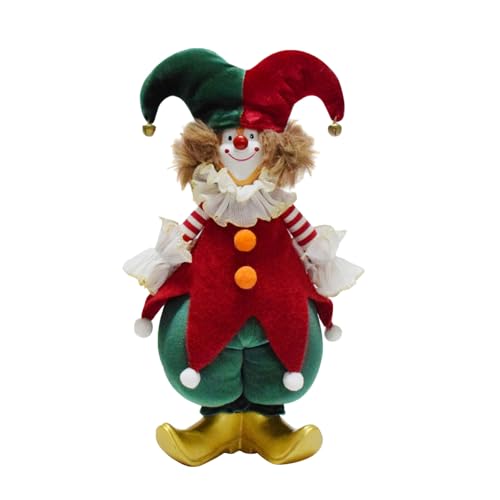 Zktfyshk Festival Clown Figur, Weihnachtsdekoration, unverwechselbare Weihnachts-Clown-Tischdekoration für den Urlaub von Zktfyshk