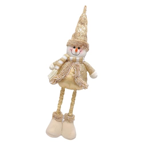 Zktfyshk Goldene Weihnachtsfigur, dehnbar, stehend, Spielzeug für Ferienhäuser, Dekorationen und Festivalpartys Zktfyshk Goldene Weihnachtsfigur, dehnbar, stehend, Spielzeug für Ferienhäuser, Dekorationen und Festivalpartys von Zktfyshk