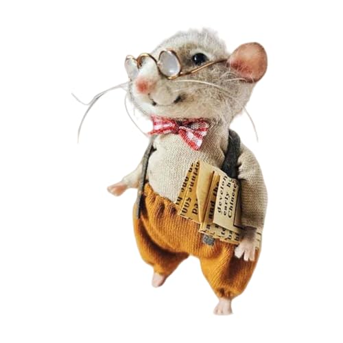 Zktfyshk Nadelfilz-Modell Weihnachten Cartoon Wolle gefilzt Mäuse Miniaturfigur Puppen für Heimdekoration oder Motto-Partys Zktfyshk Nadelfilz-Modell Weihnachten Cartoon Wolle gefilzt Mäuse Miniaturfigur Puppen für Heimdekoration oder Motto-Partys von Zktfyshk