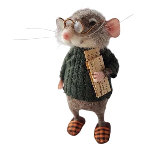 Zktfyshk Nadelfilz-Modell Weihnachten Cartoon Wolle gefilzt Mäuse Miniaturfigur Puppen für Heimdekoration oder Motto-Partys Zktfyshk Nadelfilz-Modell Weihnachten Cartoon Wolle gefilzt Mäuse Miniaturfigur Puppen für Heimdekoration oder Motto-Partys von Zktfyshk