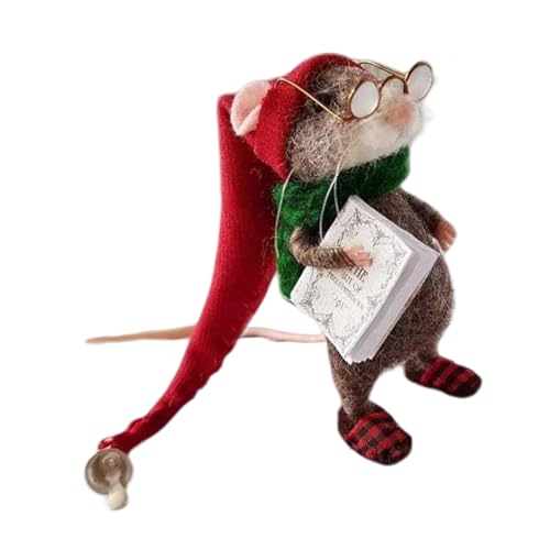 Zktfyshk Nadelfilz-Modell Weihnachten Cartoon Wolle gefilzt Mäuse Miniaturfigur Puppen für Heimdekoration oder Motto-Partys Zktfyshk Nadelfilz-Modell Weihnachten Cartoon Wolle gefilzt Mäuse Miniaturfigur Puppen für Heimdekoration oder Motto-Partys von Zktfyshk