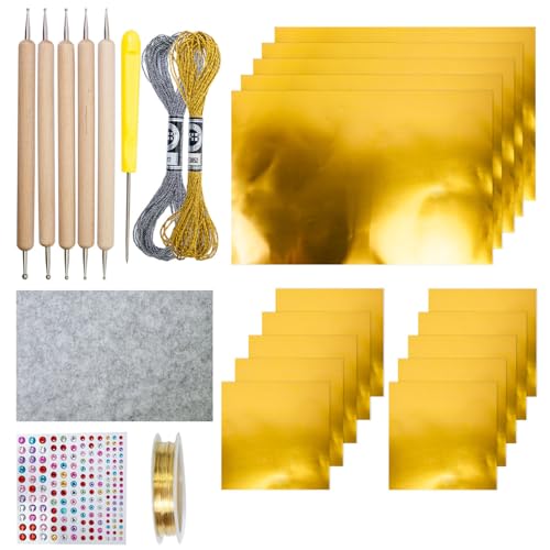 Zktfyshk Weihnachtsschmuck-Bastelset für Familienaktivitäten mit Aluminiumblech und Holzgriff von Zktfyshk