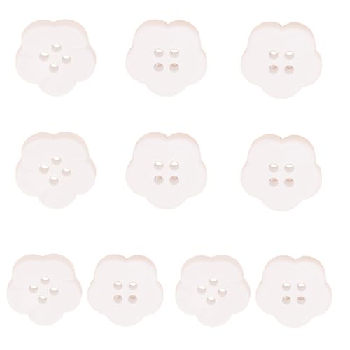 10 PCs Bastelknöpfe Blumenformknöpfe 4 Löcher Knöpfe Harzknöpfe Farbenfrohe Knöpfe Für Handgefertigte Kleidung von Zkydhbd