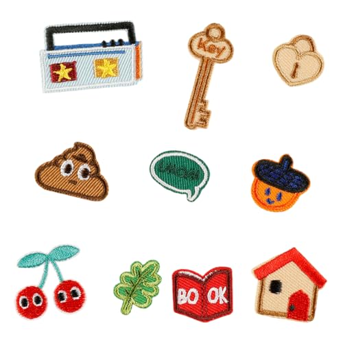 10 PCs Obst Bestickte Flecken Hausnähflecken Eisen Auf Flecken Dekorative Flecken Auf Flecken Für Kleidertaschen Nähen von Zkydhbd