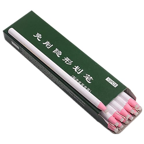 12 Pcs Nähmarke Bleistift Schneiderstifte Weiße Nähstifte Stifte Für Lederkleidung Nähmarkierung Temperatur Verschwinden Stift 12 Pcs Nähmarke Bleistift Schneiderstifte Weiße Nähstifte Stifte Für Lederkleidung Nähmarkierung Temperatur Verschwinden Stift von Zkydhbd