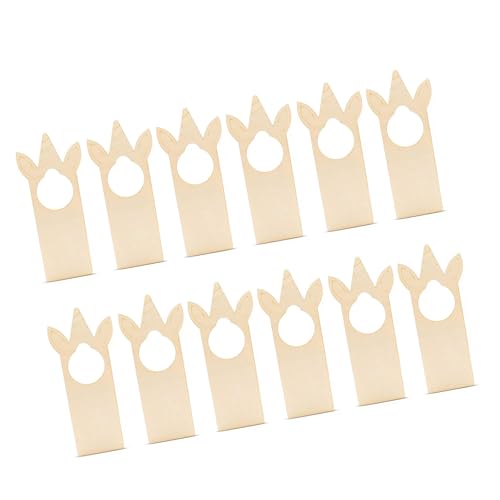 12pcs Holztürknaufkleiderbügel 3.54x9.45 Zoll Unfertigte Holztürknaufschild Für Home Hotel Office Shop Dekoration Handwerk Hängende Schilder von Zkydhbd
