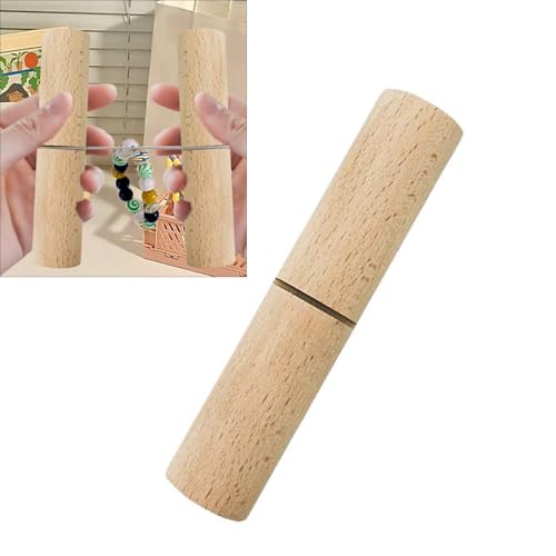 2pcs Ergonomische Knoten Pullers Für Silikonperlenarmbänder Und Schlüsselanhänger Die Mit Buchenholzgreifer Täglich Gebrauchen von Zkydhbd