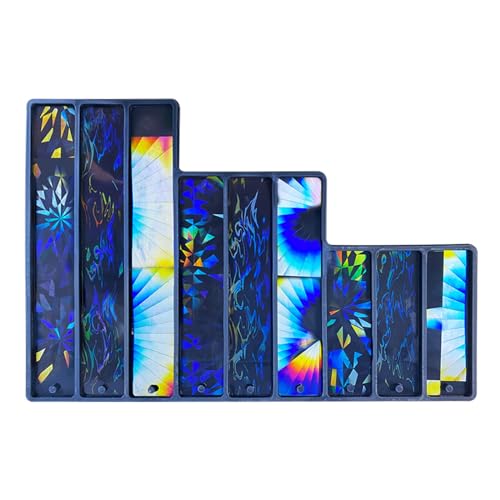 9-in-1-Silikonform Epoxy Harzform Harz Craft Tool Für Lesezeichen Schlüsselanhänger Anhänger Und Dekorationen Epoxidharz Lesezeichen Formmarke Form von Zkydhbd