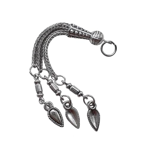 Antike Silberplattierte Metall Quasten Pinsel Accessoires Vintage Schmuckzubehör Halskette Armband Anschlüsse Silber Blatt Anhänger Antike Silberplattierte Metall Quasten Pinsel Accessoires Vintage Schmuckzubehör Halskette Armband Anschlüsse Silber Blatt Anhänger von Zkydhbd