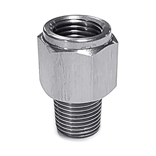Auto 1/8NPT Externer Gewinde Zu M10x1.0 Interner Gewinde Edelstahl Öldruckinstrument Adapteranschluss Für Heizöldrucksender Sende Sende Einheit Messkit Automobilzeilenbuchse von Zkydhbd