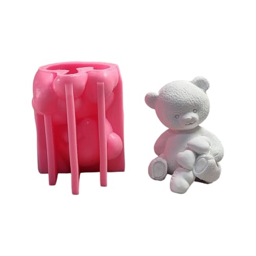 Bär Figur Kerzenkerze Gipsform Aromatherapys Silikonform Desktops Orament Home Dekoration Epoxidharz Gussform von Zkydhbd