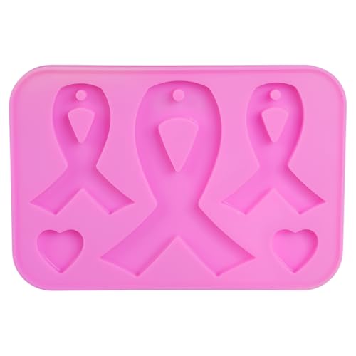 Glänzende Silikonharzformen Rosafarbene Bugscheibe Schlüsselbund Schimmel Ornament Anhänger Schmuck Epoxidharz Crafting Formen von Zkydhbd