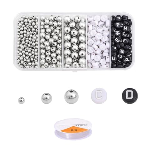 Gold Silber Round Spacer Perlen Harz Perlen Schmuck Perlen Briefperlen Für Handgefertigtes Handwerksprojekt Und Schmuckzucht von Zkydhbd