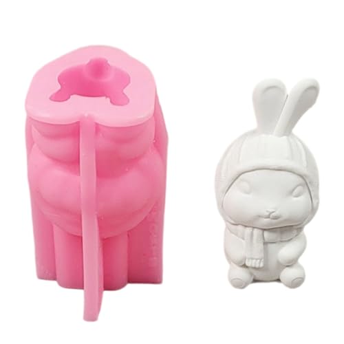 Kaninchen Figur Silikonkerzenformen Für Kerzenseife Herstellung Von Formen 3D Tierstatue Silikonformen Für Epoxidharz von Zkydhbd