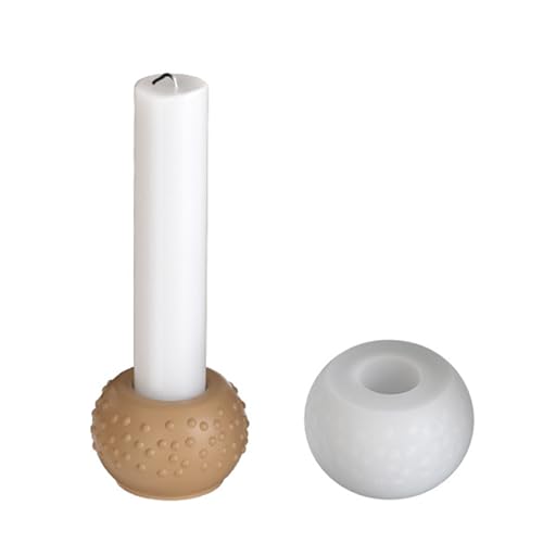 Mehrzweck Silikonkerzenhalterform Anpassbares Dot Design Candlestick Für Handwerkshome Decors Craft Sturdy Silicon Home Decors von Zkydhbd